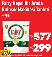 FAİRY HEPSİ BİR ARADA BULAŞIK MAKİNESİ TABLETİ 70'Lİ